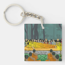 De laatste Nirvana acryl sleutelhanger van Boeddha
