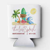 De Laatste Plons, Strand, Surfen Vrijgezellenfeest Blikjeskoeler (Achterkant)