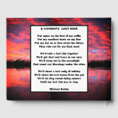 De laatste Ride Memorial van Sunset & Cowboy Gastenboek (Achterkant)