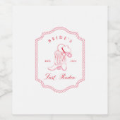 De laatste Rodeo Bachelorette Wijn Etiket (Enkel label)