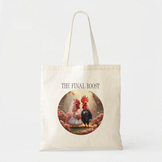De Laatste Roest - Cute Rooster Bruiloft Bachelore Tote Bag (Voorkant)