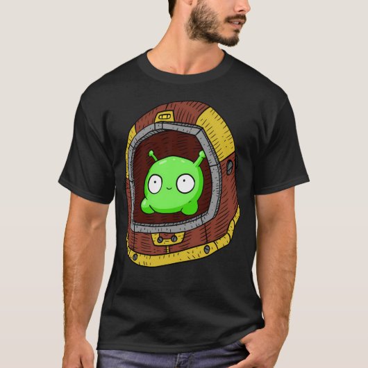 De laatste ruimte van Moon Cake. Astronaut Helm. T-shirt (Voorkant)