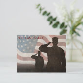 DE LAATSTE SALUT-VINTAGE FEESTDAGENKAART (Staand voorkant)