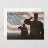 DE LAATSTE SALUT-VINTAGE FEESTDAGENKAART (Voorkant / Achterkant)