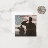 DE LAATSTE SALUT-VINTAGE NOTITIEKAARTJE (Voorkant / Achterkant in situ)