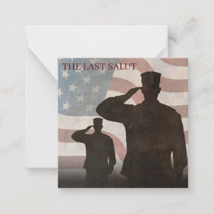 DE LAATSTE SALUT-VINTAGE NOTITIEKAARTJE