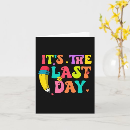 De laatste schooldag Hallo zomer leraar kinderen  Kaart (Gele Bloem)