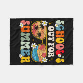 De laatste schooldag is uit voor Summer Teacher Bo Fleece Deken (Voorkant (Horizontaal))