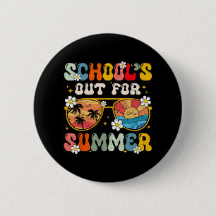 De laatste schooldag is uit voor Summer Teacher Bo Ronde Button 5,7 Cm