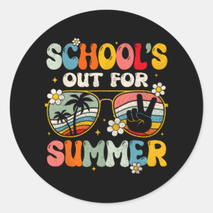 De laatste schooldag is uit voor Summer Teacher Bo Ronde Sticker
