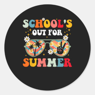 De laatste schooldag is uit voor Summer Teacher Bo Ronde Sticker