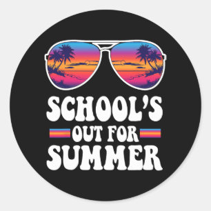 De laatste schooldag is uit voor Summer Teacher Bo Ronde Sticker