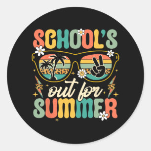 De laatste schooldag is uit voor Summer Teacher Bo Ronde Sticker