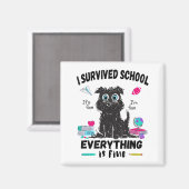 De laatste schooldag overleefde ik school magneet (Voorkant / Achterkant)