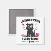 De laatste schooldag overleefde ik school magneet (Voorkant / Achterkant)