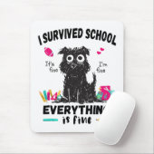 De laatste schooldag overleefde ik school muismat (Met muis)