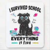 De laatste schooldag overleefde ik school muismat (Voorkant)