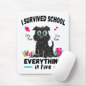 De laatste schooldag overleefde ik school muismat (Met muis)