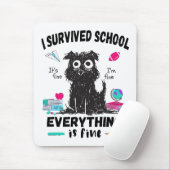 De laatste schooldag overleefde ik school muismat (Met muis)