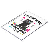 De laatste schooldag overleefde ik school notitieboek (Linkerzijde)