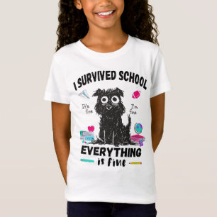 De laatste schooldag overleefde ik school t-shirt