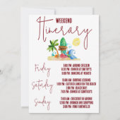 De laatste splash, strand, surfen vrijgezellenfees kaart (Achterkant)