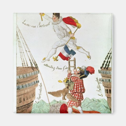 De laatste sprong van een groot Man, 1815 Magneet (Voorkant)