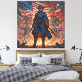 De laatste stand van de commandant canvas afdruk (Insitu (Slaapkamer))