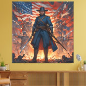 De laatste stand van de commandant canvas afdruk (Insitu (Woonkamer))