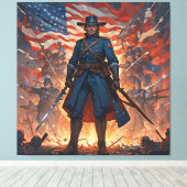 De laatste stand van de commandant canvas afdruk (Insitu (Houten vloer))