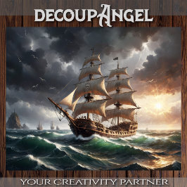 De laatste stand van Galeone - Decoupage - Tissuepapier