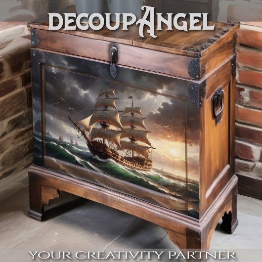 De laatste stand van Galeone - Decoupage - Tissuepapier