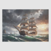 De laatste stand van Galeone - Decoupage - Tissuepapier (Voorkant)