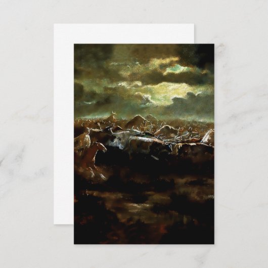 "De laatste standaard" Westerne kunst van Charles Bedankkaart (Voorkant / Achterkant)