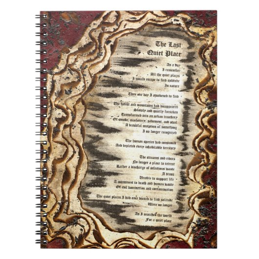 De laatste stille plaats notitieboek (Voorkant)