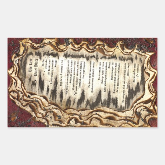 De laatste stille plaats rechthoekige sticker (Voorkant)