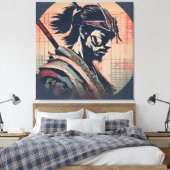 De laatste stilte van de samoerai canvas afdruk (Insitu (Slaapkamer))