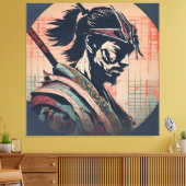 De laatste stilte van de samoerai canvas afdruk (Insitu (Woonkamer))