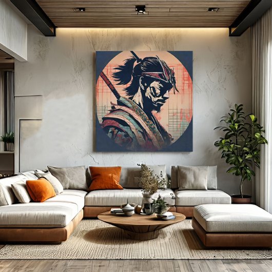 De laatste stilte van de samoerai canvas afdruk