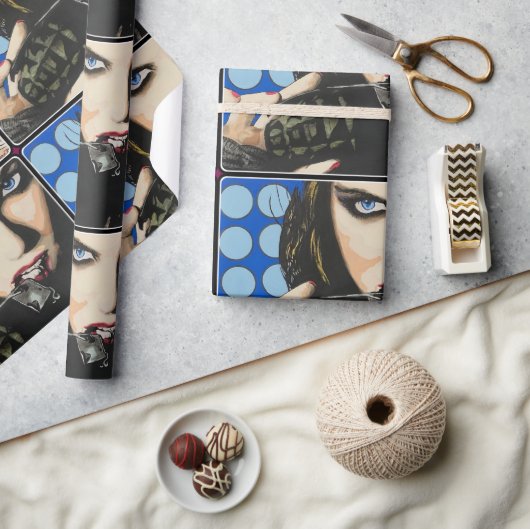 ‘De laatste strohalm’ op een schilderij Cadeaupapier (Crafts)