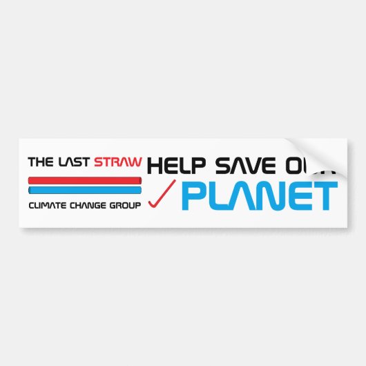 De laatste stroming, klimaatverandering bumpersticker (Voorkant)