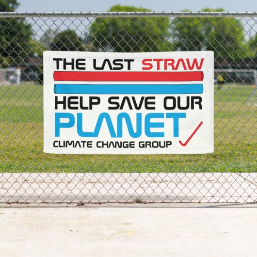 De laatste stroming, klimaatverandering spandoek (Insitu)