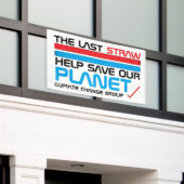 De laatste stroming, klimaatverandering spandoek (Buitenkant Gebouw)