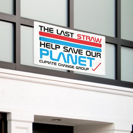 De laatste stroming, klimaatverandering spandoek (Buitenkant Gebouw)