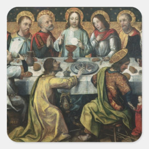 De laatste Supper, 1482 Vierkante Sticker