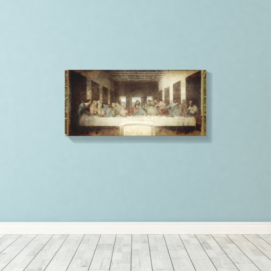 De laatste Supper Canvas druk (Insitu (Houten vloer))