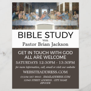 De laatste Supper, Christelijke Klasse van de Bijb Flyer