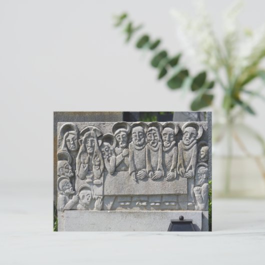 De laatste Supper Gravestone Briefkaart (Staand voorkant)