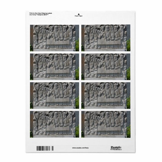 De laatste Supper Gravestone Etiket (Full Sheet)