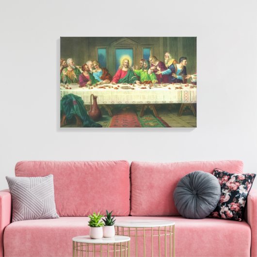 De laatste Supper oorspronkelijk door Leonardo da  Canvas Afdruk (Insitu (Woonkamer))